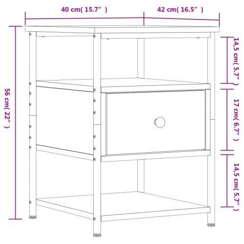 Noćni ormarići 2 kom boja hrasta 40x42x56 cm konstruirano drvo - Sivi hrast sonoma 2 Cijena