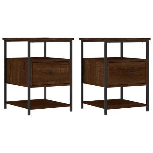 Noćni ormarići 2 kom boja hrasta 40x42x56 cm konstruirano drvo - Smeđi hrast 2 Cijena