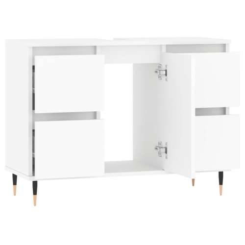 Kupaonski ormarić bijeli 80 x 33 x 60 cm od konstruiranog drva - Bijela 1 Cijena