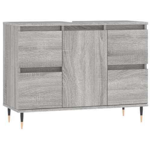 Kupaonski ormarić siva boja hrasta 80 x 33 x 60 cm drveni - Sivi hrast sonoma 1 Cijena