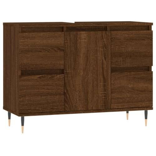 Ormarić za Lavabo - Umivaonik smeđa boja hrasta 80x33x60 cm drveni - Smeđi hrast 1 Cijena