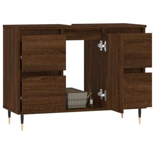 Ormarić za Lavabo - Umivaonik smeđa boja hrasta 80x33x60 cm drveni - Smeđi hrast 1 Cijena