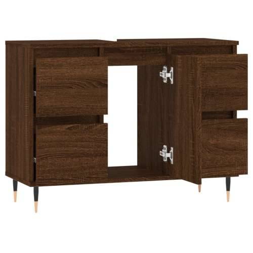 Ormarić za Lavabo - Umivaonik smeđa boja hrasta 80x33x60 cm drveni - Smeđi hrast 1 Cijena