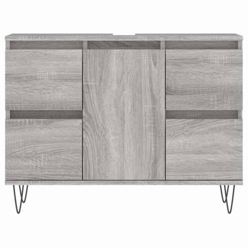 Kupaonski ormarić siva boja hrasta 80 x 33 x 60 cm drveni - Sivi hrast sonoma 1 Cijena