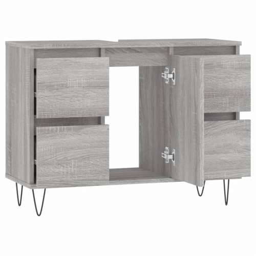 Kupaonski ormarić siva boja hrasta 80 x 33 x 60 cm drveni - Sivi hrast sonoma 1 Cijena