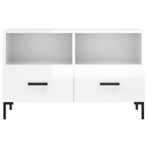 TV ormarić sjajni bijeli 80 x 36 x 50 cm od konstruiranog drva - Visoko sjajno bijela 1 Cijena