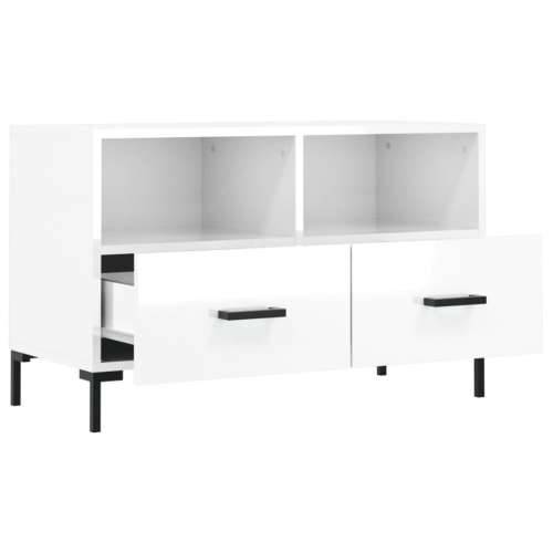 TV ormarić sjajni bijeli 80 x 36 x 50 cm od konstruiranog drva - Visoko sjajno bijela 1 Cijena
