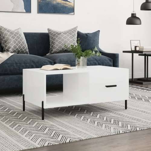 Stolić za kavu sjajni bijeli 90 x 50 x 40 cm konstruirano drvo - Visoko sjajno bijela 1 Cijena