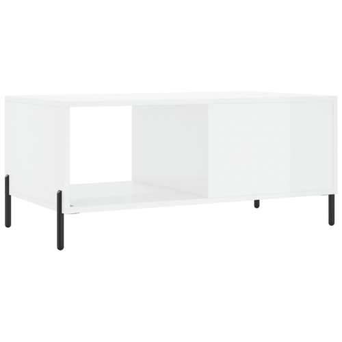 Stolić za kavu sjajni bijeli 90 x 50 x 40 cm konstruirano drvo - Visoko sjajno bijela 1 Cijena