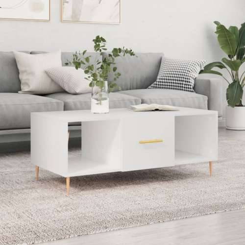 Stolić za kavu bijeli 102 x 50 x 40 cm od konstruiranog drva - Bijela 1 Cijena