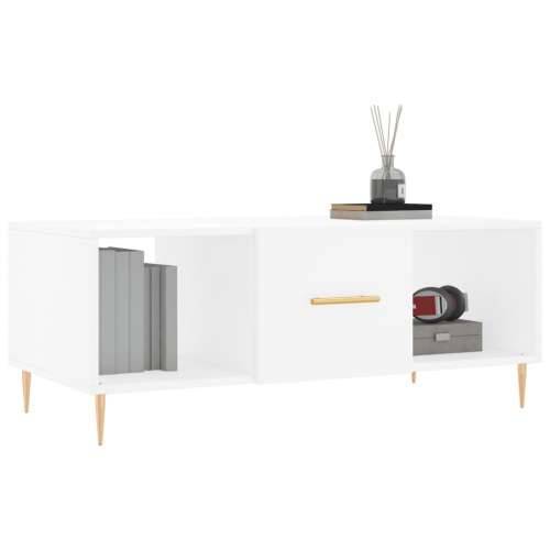 Stolić za kavu bijeli 102 x 50 x 40 cm od konstruiranog drva - Bijela 1 Cijena