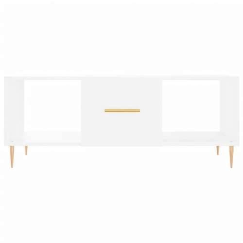 Stolić za kavu bijeli 102 x 50 x 40 cm od konstruiranog drva - Bijela 1 Cijena
