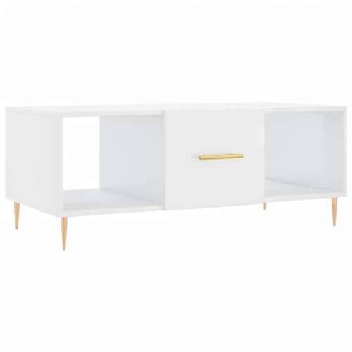 Stolić za kavu sjajni bijeli 102 x 50 x 40 cm konstruirano drvo Cijena