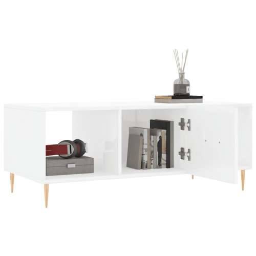 Stolić za kavu sjajni bijeli 102 x 50 x 40 cm konstruirano drvo Cijena