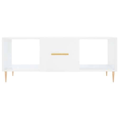 Stolić za kavu sjajni bijeli 102 x 50 x 40 cm konstruirano drvo Cijena