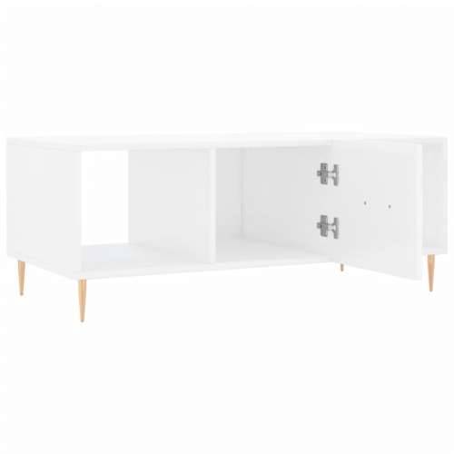 Stolić za kavu sjajni bijeli 102 x 50 x 40 cm konstruirano drvo Cijena
