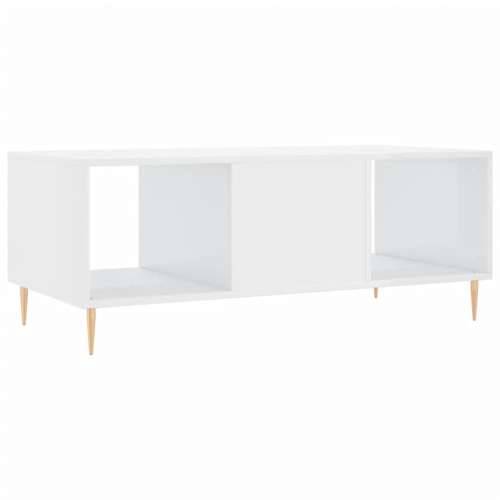Stolić za kavu sjajni bijeli 102 x 50 x 40 cm konstruirano drvo Cijena
