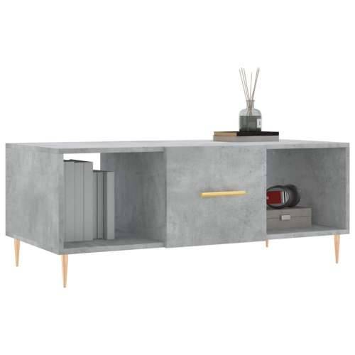 Stolić za kavu boja betona 102 x 50 x 40 cm konstruirano drvo - Beton siva 1 Cijena