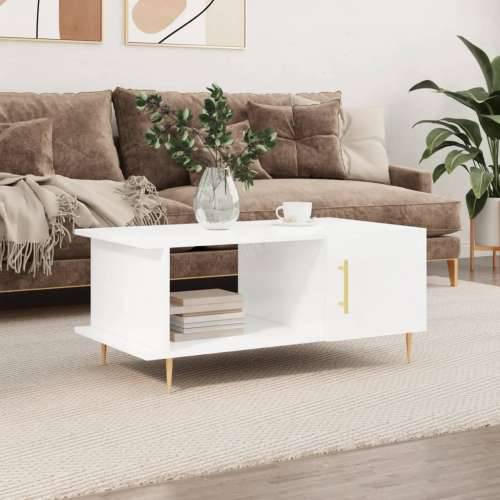 Stolić za kavu sjajni bijeli 90 x 50 x 40 cm konstruirano drvo - Visoko sjajno bijela 1 Cijena
