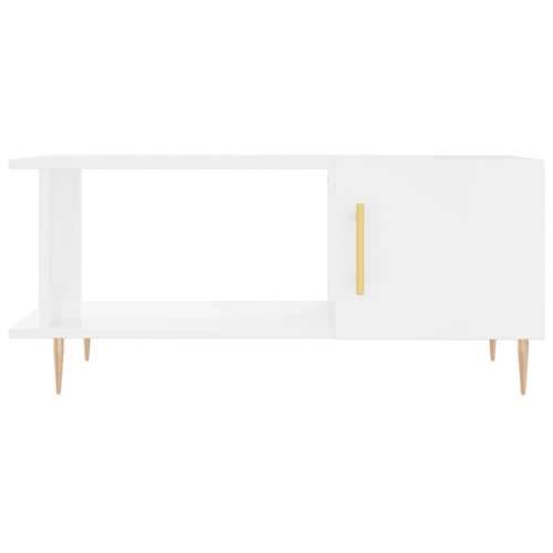 Stolić za kavu sjajni bijeli 90 x 50 x 40 cm konstruirano drvo - Visoko sjajno bijela 1 Cijena