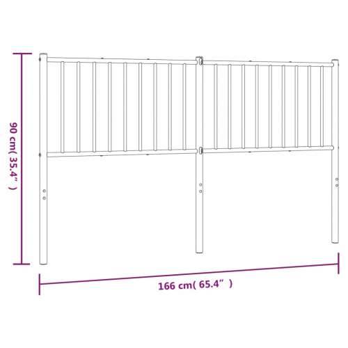 Metalno uzglavlje bijelo 160 cm - Bijela 160 cm 1 Cijena