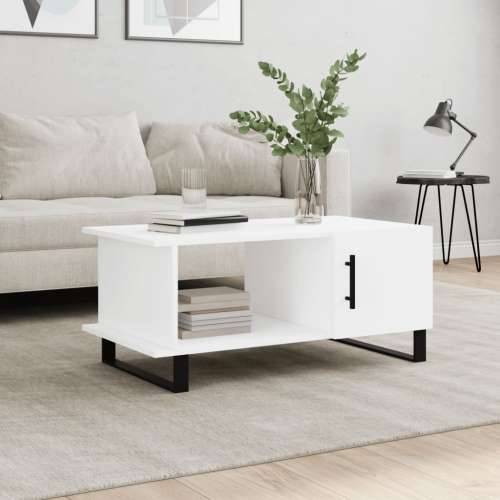 Stolić za kavu bijeli 90 x 50 x 40 cm od konstruiranog drva - Bijela 1 Cijena