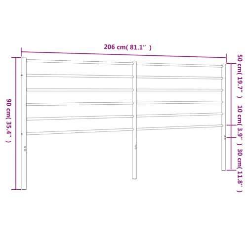 Metalno uzglavlje bijelo 200 cm - Bijela 200 cm 1 Cijena