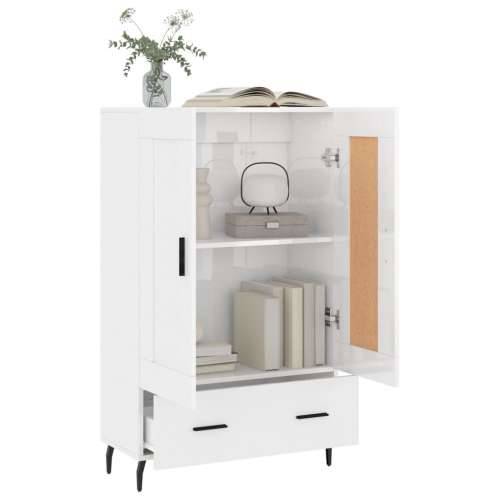 Visoka komoda sjajna bijela 69,5x31x115 cm konstruirano drvo - Visoko sjajno bijela 1 Cijena