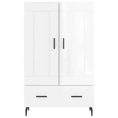 Visoka komoda sjajna bijela 69,5x31x115 cm konstruirano drvo - Visoko sjajno bijela 1 Cijena