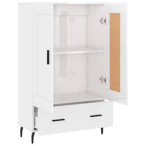 Visoka komoda sjajna bijela 69,5x31x115 cm konstruirano drvo - Visoko sjajno bijela 1 Cijena