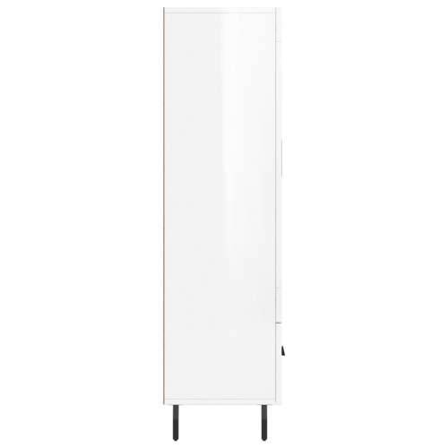 Visoka komoda sjajna bijela 69,5x31x115 cm konstruirano drvo - Visoko sjajno bijela 1 Cijena