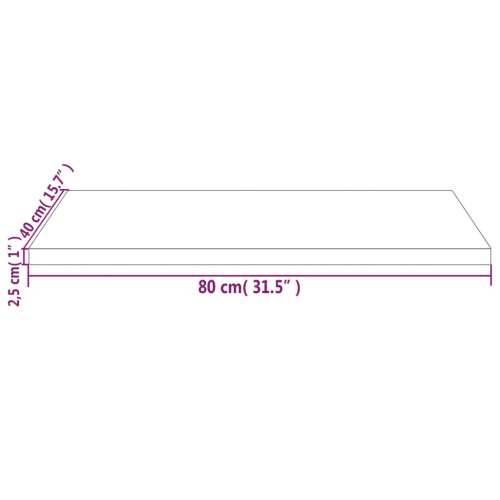 Ploča za radni stol bijela 80 x 40 x 2,5 cm od masivne borovine - Bijela 80 x 40 x 2.5 cm Cijena
