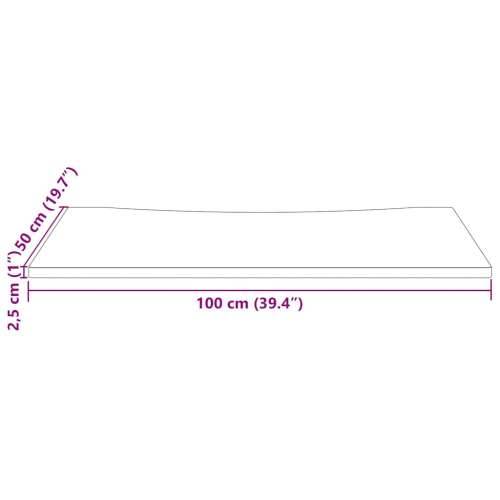 Ploča za radni stol 100 x 50 x 2,5 m od masivne borovine - Prirodna 100 x 50 x 2.5 cm Cijena