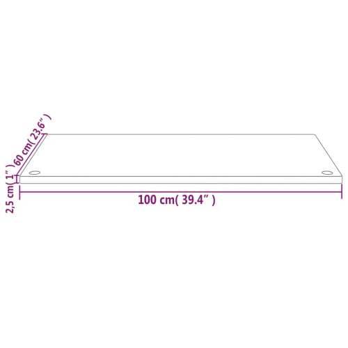 Ploča za radni stol 100 x 60 x 2,5 m od masivne borovine - Prirodna 100 x 60 x 2.5 cm Cijena