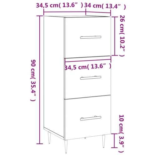 Komoda siva boja betona 34,5x34x90 cm od konstruiranog drva Beton siva 1 Cijena