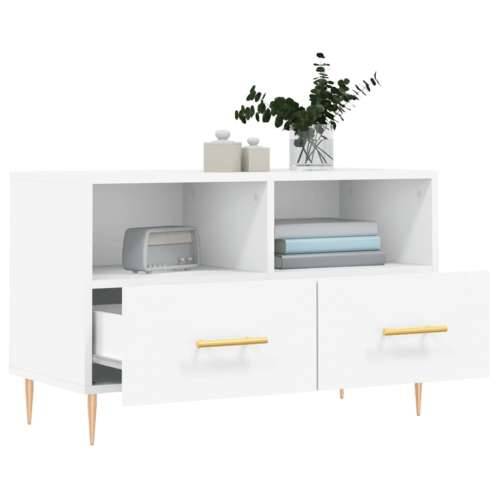 TV ormarić bijeli 80 x 36 x 50 cm od konstruiranog drva - Bijela 1 Cijena