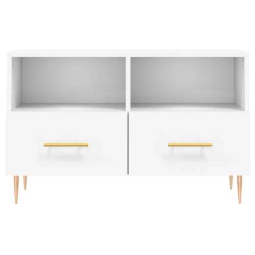 TV ormarić bijeli 80 x 36 x 50 cm od konstruiranog drva - Bijela 1 Cijena