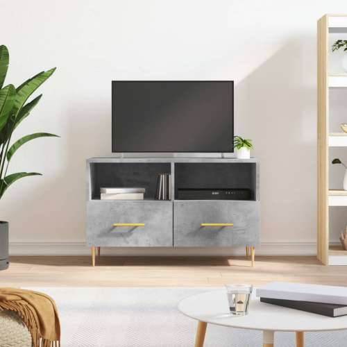 TV ormarić boja betona 80 x 36 x 50 cm konstruirano drvo - Beton siva 1 Cijena