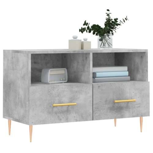 TV ormarić boja betona 80 x 36 x 50 cm konstruirano drvo - Beton siva 1 Cijena