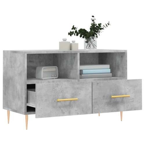 TV ormarić boja betona 80 x 36 x 50 cm konstruirano drvo - Beton siva 1 Cijena