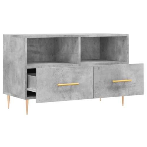 TV ormarić boja betona 80 x 36 x 50 cm konstruirano drvo - Beton siva 1 Cijena