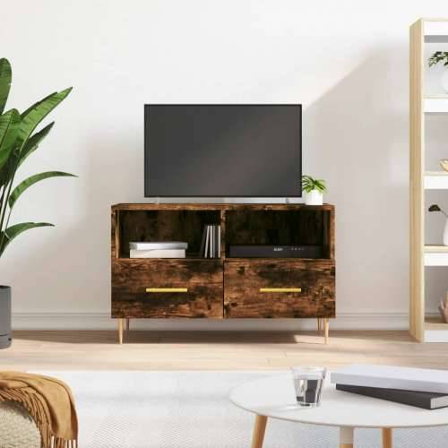 TV ormarić dimljeni hrast 80 x 36 x 50 cm konstruirano drvo - Dimljeni hrast 1 Cijena