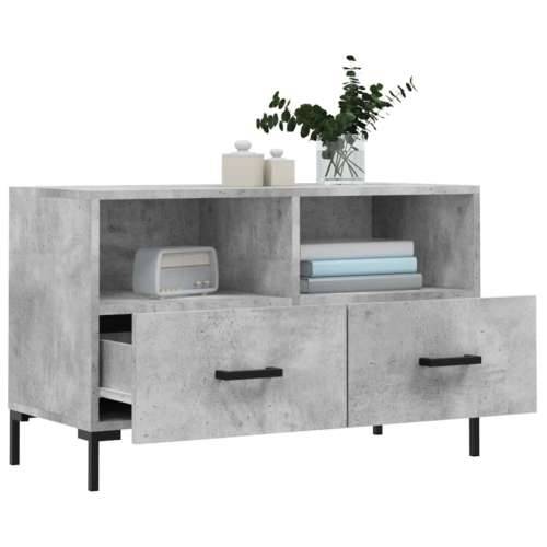 TV ormarić boja betona 80 x 36 x 50 cm konstruirano drvo - Beton siva 1 Cijena