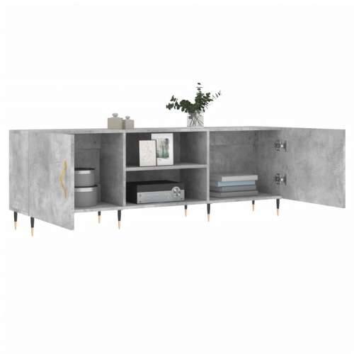 TV ormarić boja betona 150x30x50 cm od konstruiranog drva - Beton siva 1 Cijena