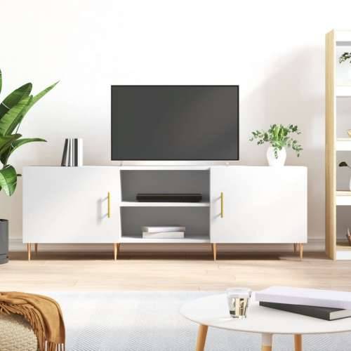 TV ormarić bijeli 150 x 30 x 50 cm od konstruiranog drva - Bijela 1 Cijena