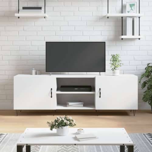 TV ormarić bijeli 150 x 30 x 50 cm od konstruiranog drva - Bijela 1 Cijena