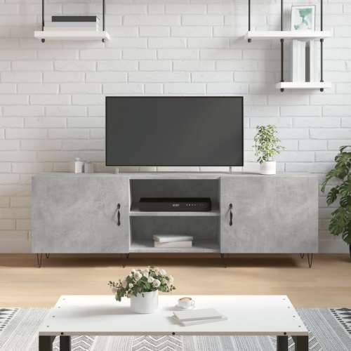 TV ormarić boja betona 150x30x50 cm od konstruiranog drva - Beton siva 1 Cijena