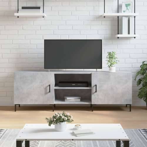 TV ormarić boja betona 150x30x50 cm od konstruiranog drva - Beton siva 1 Cijena