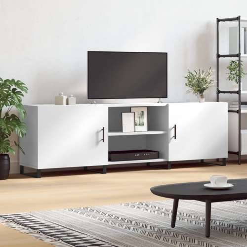 TV ormarić bijeli 150 x 30 x 50 cm od konstruiranog drva - Bijela 1 Cijena