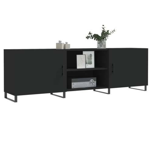 TV ormarić crni 150 x 30 x 50 cm od konstruiranog drva - Crna 1 Cijena